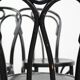 Ensemble de 4 chaises de bistrot noires de style Thonet vintage