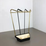 Original midcentury metal brass umbrella stand, Germany, 1950s