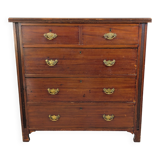 19th-century English commode in mahogany, with an antique patina and classic elegance.