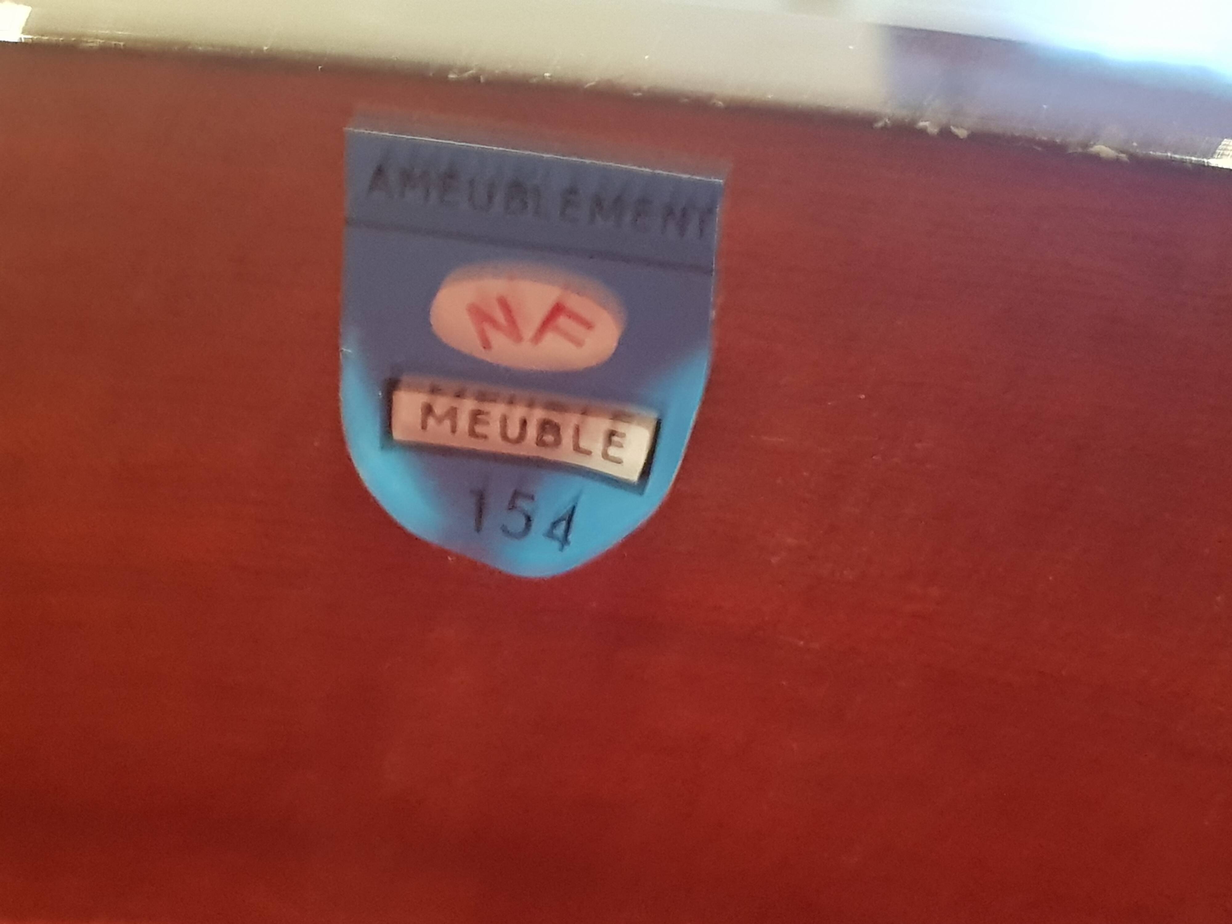 Pair of half-moon bedside tables 60 years