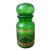 Green glass apothecary jar