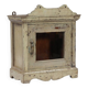 Vitrine murale ou a poser vieux teck ancienne patine d'origine inde