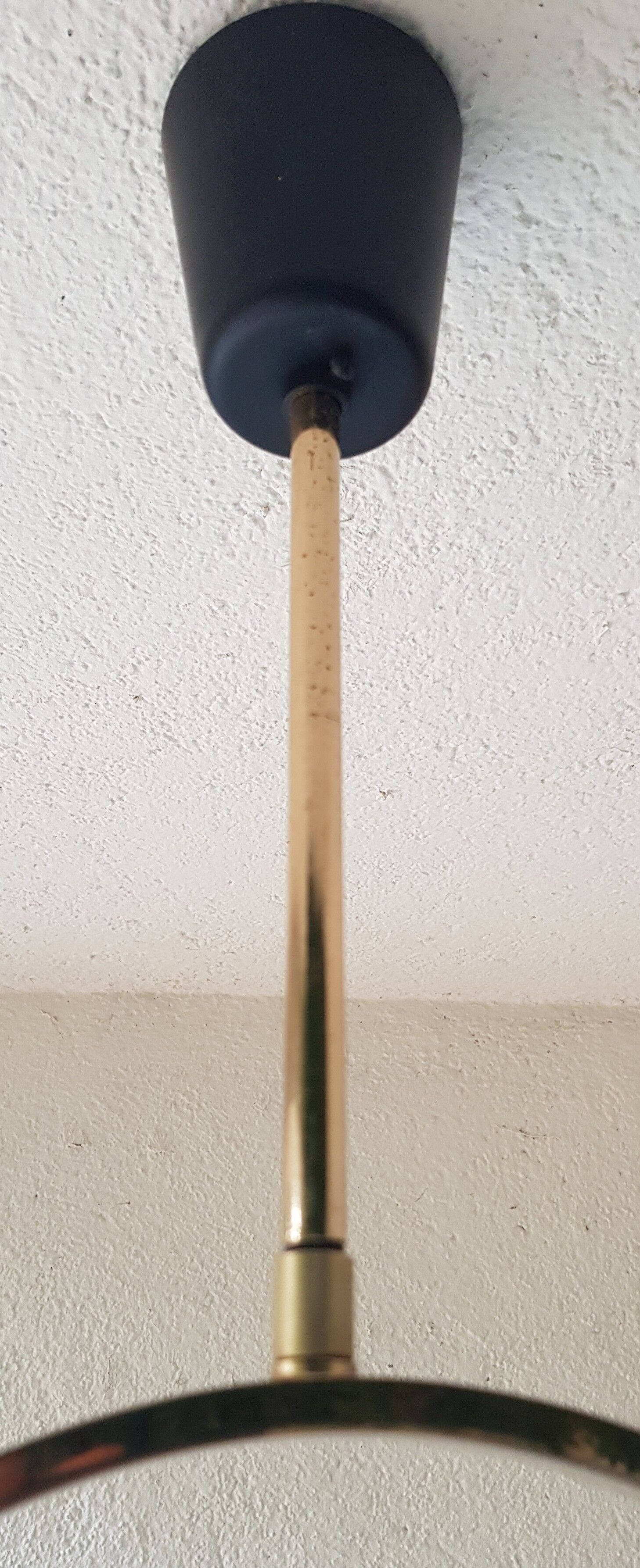 Glass and brass hanging lamp 60