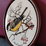 Oval frame bird