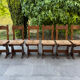 Set of 6 rustic 1970s chairs