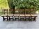 Set of 6 rustic 1970s chairs
