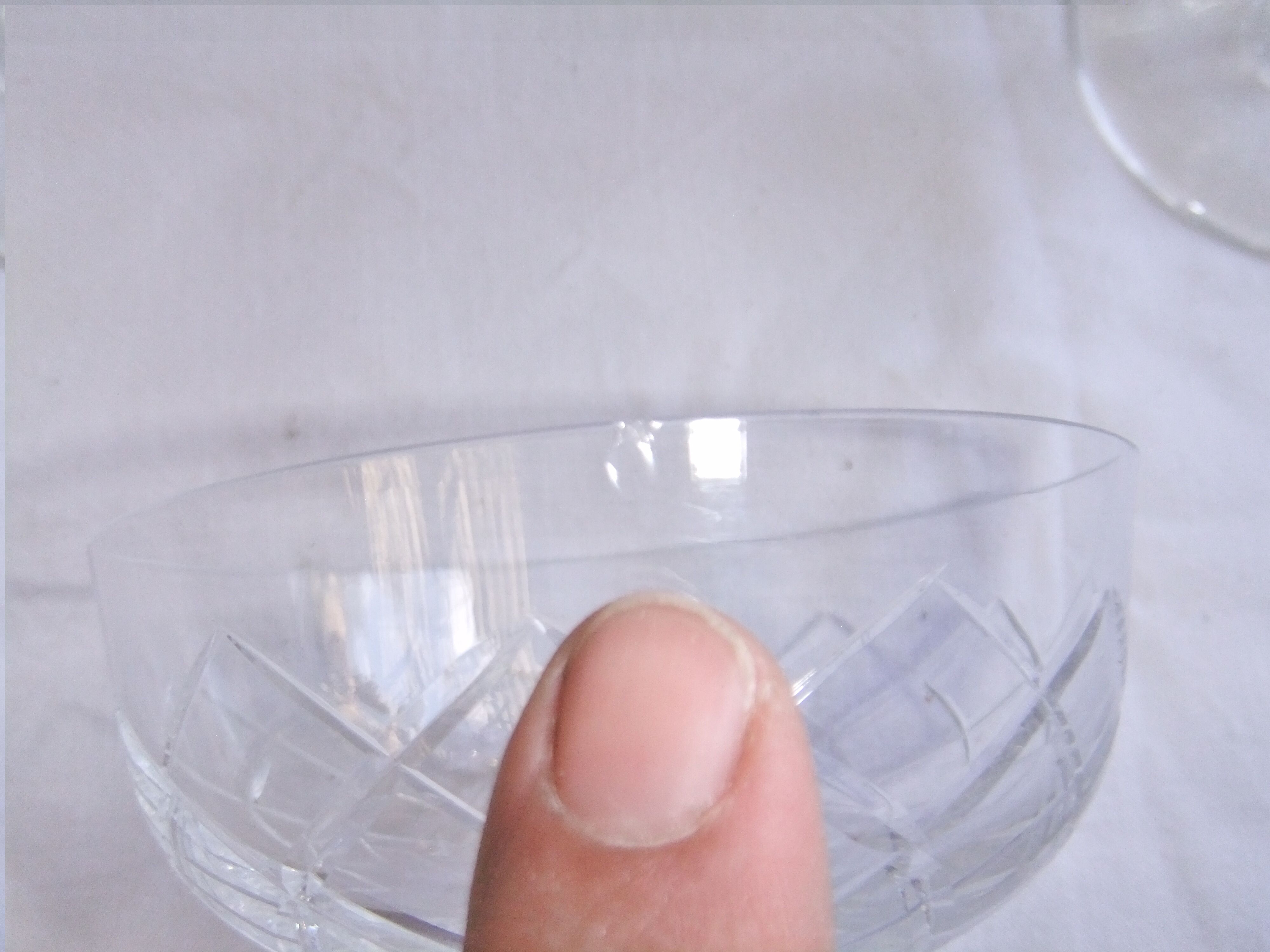 Service Champagne glass cut crystal lot of 11 stemmed glass