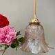 Baladeuse tulipe vintage en verre ambré et nacré