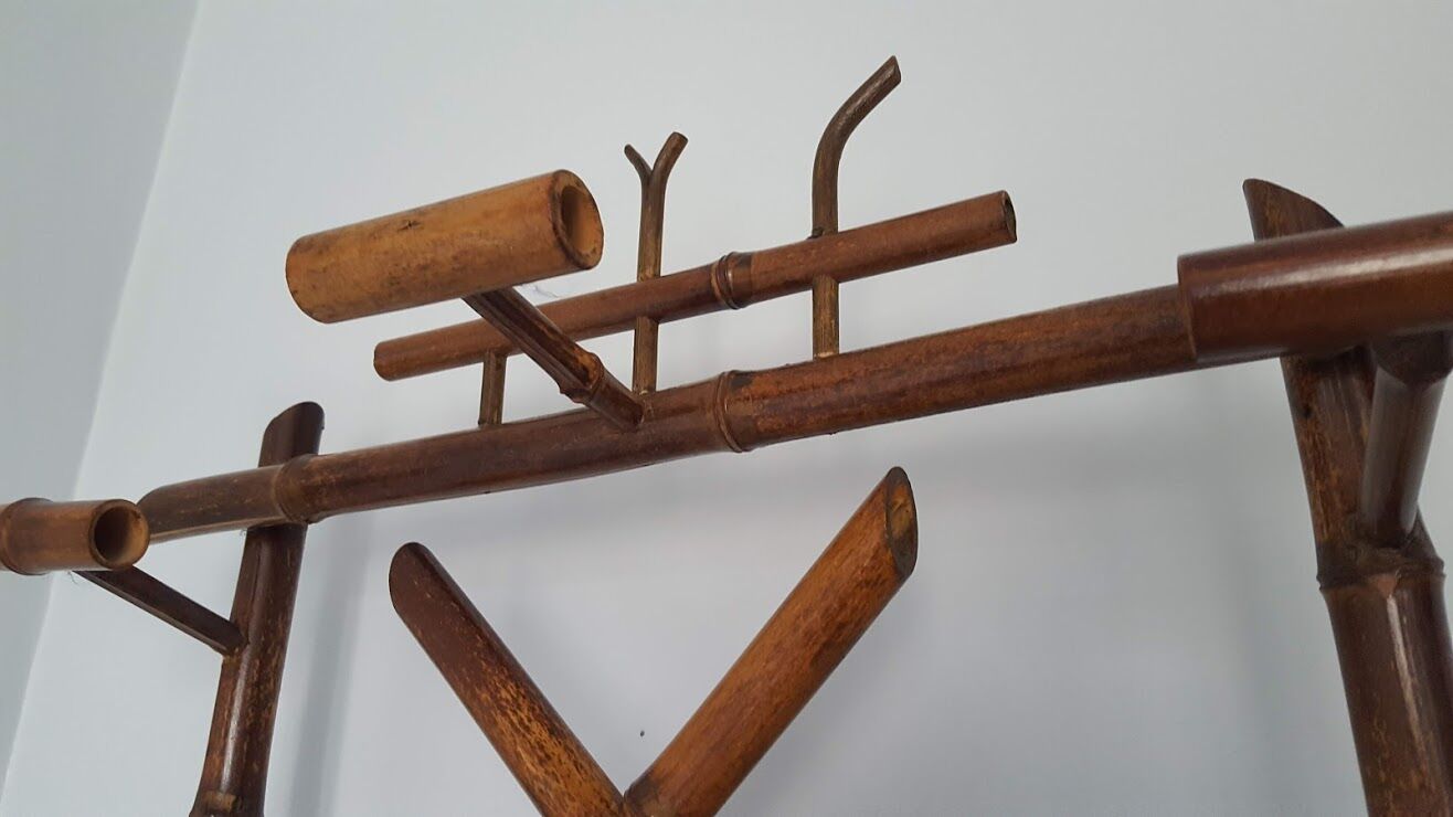 Bamboo coat rack