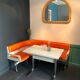 Vintage dining area bench and matching table