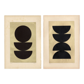 Duo de collages encadré - Gao et Goa - signés Eawy