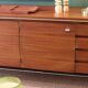 Mid-century sideboard in rosewood and chrome metal