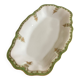 Vintage large rectangular green serving platter with Limoges gilt trim