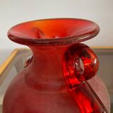 Pair of vintage glass paste ear vases