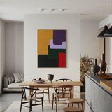 Large colorful painting 130x97 cm