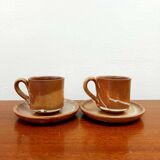 Service à café en grès vintage vers 1960