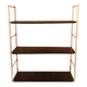 Étagère string en métal noir, années 50-60
