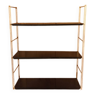 Black metal string shelf, 50s-60s