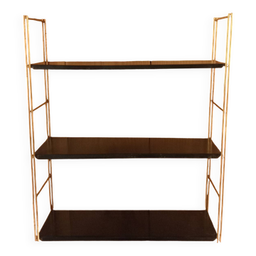 String shelf in black metal, 1950s-60s