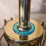 turquoise chrome gold lamp 1980, very beautiful 43x32 good general condition and normal wear