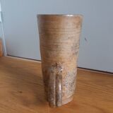 Brutalist vase pitcher signed in stoneware