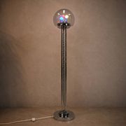 Vintage Italian Space Age floor lamp chrome and glass (70s)