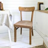 Chaise vintage Frankfurter en bois massif Mid-Century design classique pour