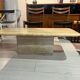 Travertine coffee table