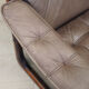 Fauteuil en cuir, design danois, années 1960, fabriqué par Genega Møbler