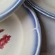 Digoin Sarreguemines 6 flat plates Elorn