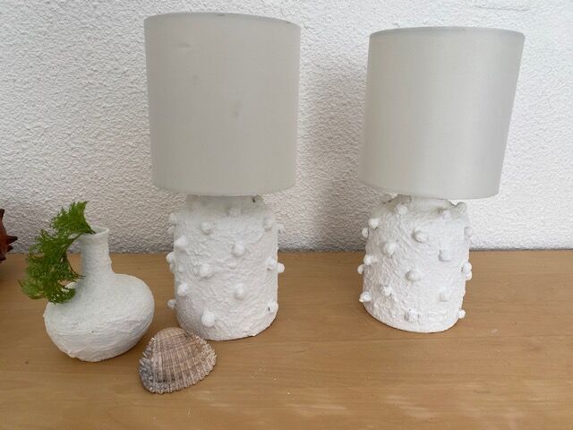 Pair of repainted vintage vases