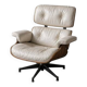 Charles and Ray Eames & Mobilier International - White leather lounge chair and rosewood