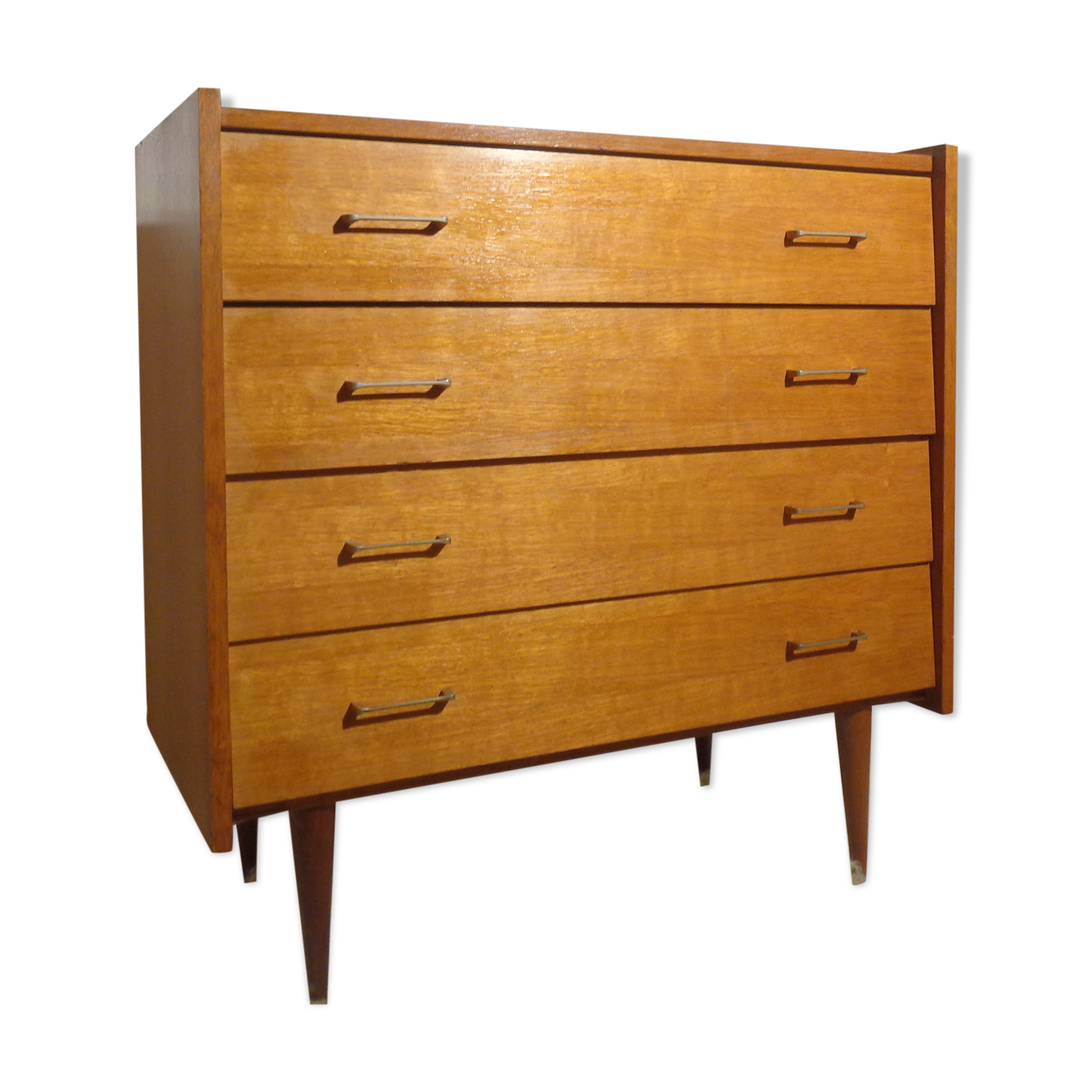 60s light wood chest of drawers