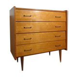60s light wood chest of drawers