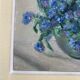 Table Painting on cardboard still life bouquet Maurice Catau Nancy 1954