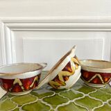 3 stoneware bowls with Saint Clément ears