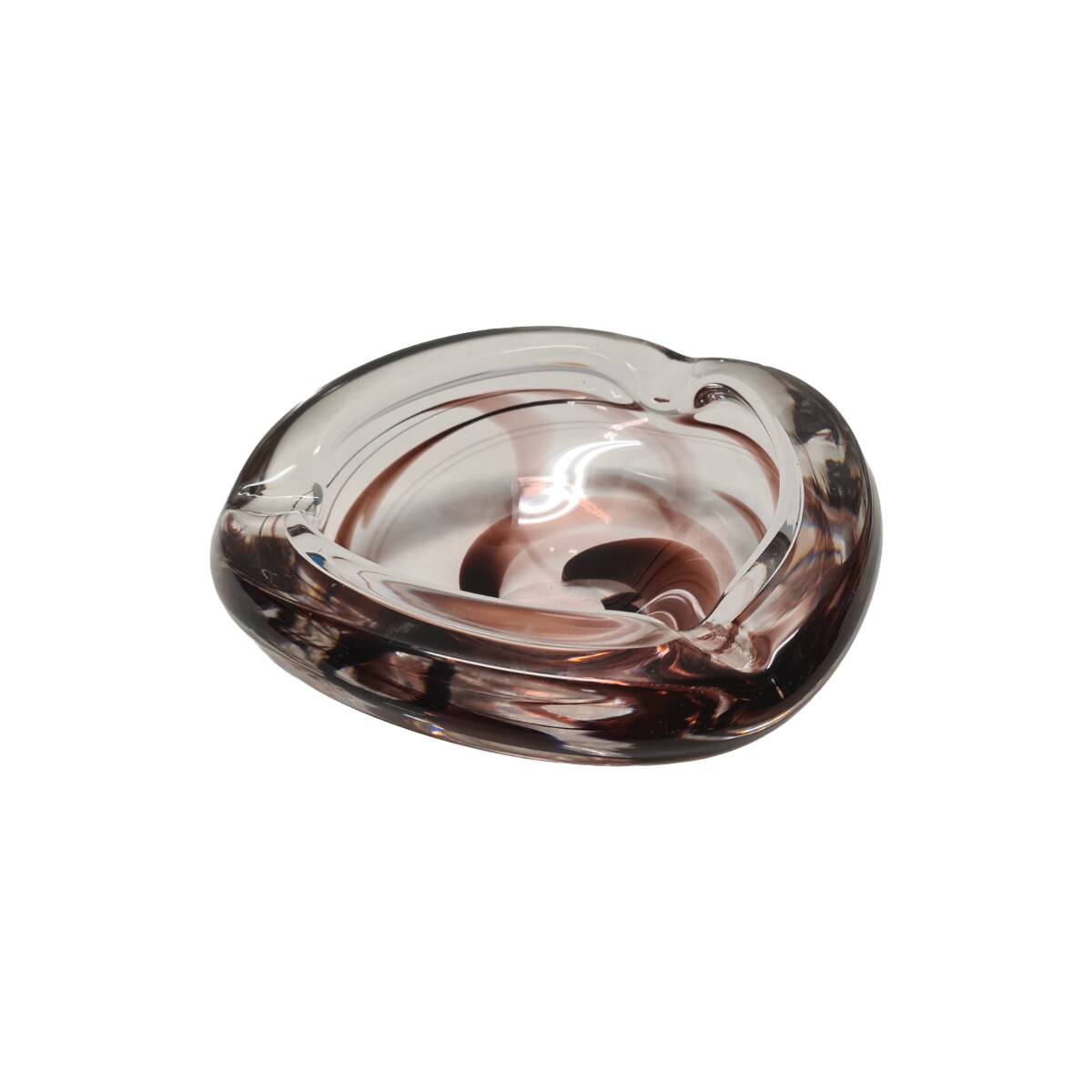 Dutch Design Glass Ashtray by Max Verboeket Kristalunie, 1950/60s.