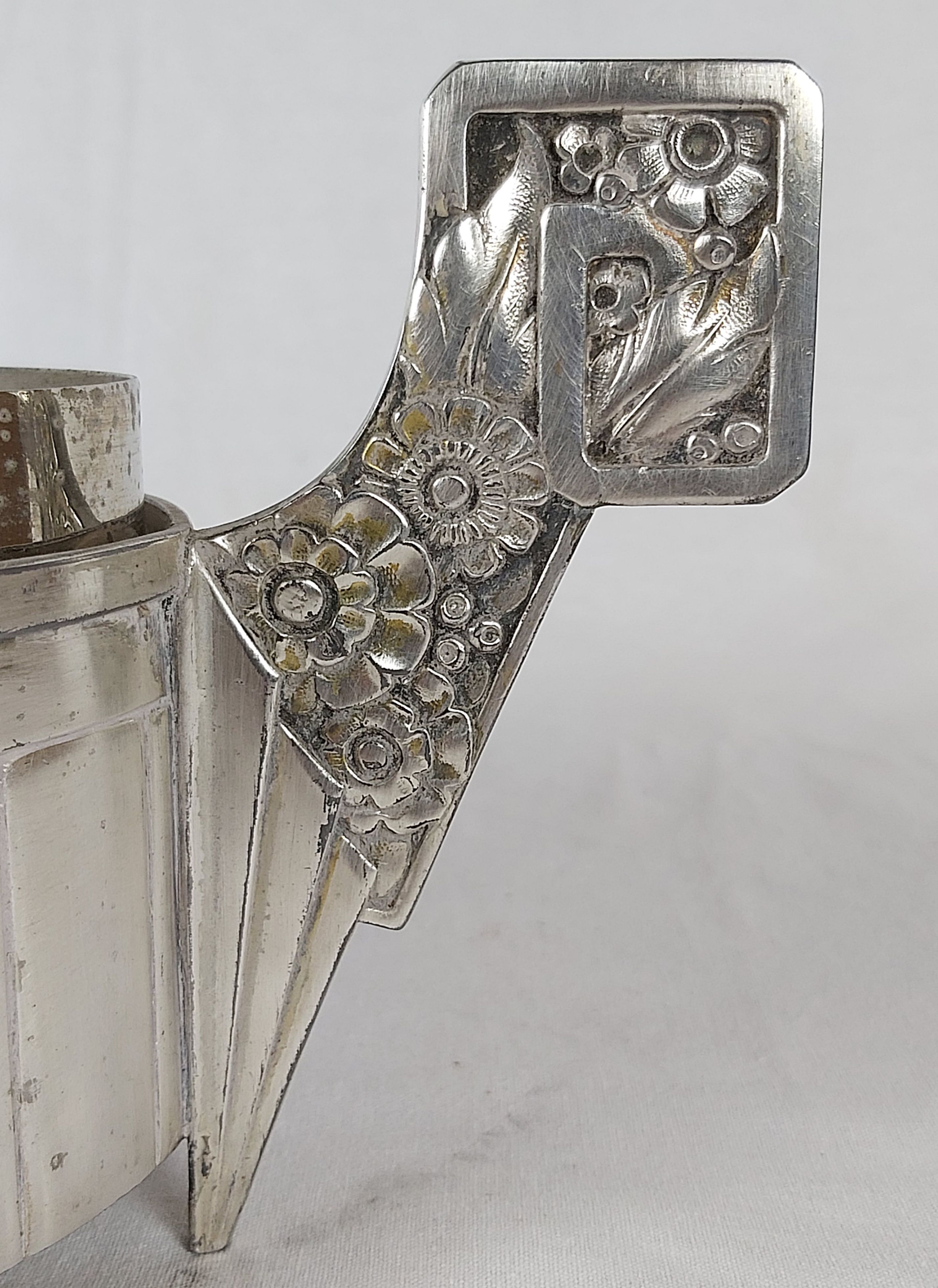 French Art Decó jardinière, from the 1930s, in silver plated from Dilecta orfevrerie