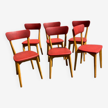 Set de 6 de chaises bistrot vintage