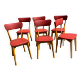 Set of 6 vintage bistro chairs