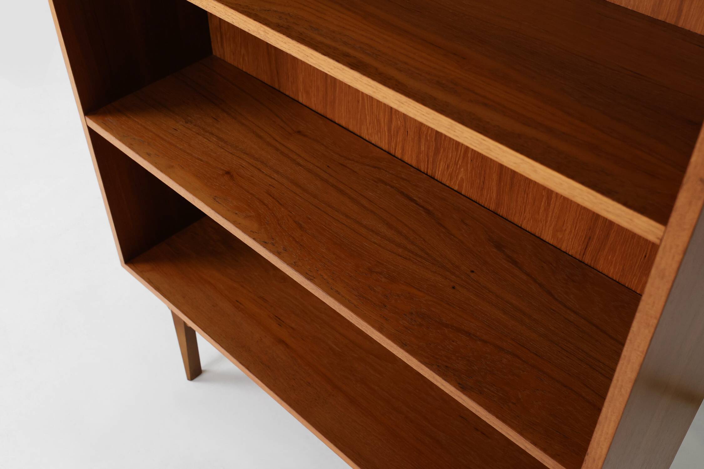 French vintage teak bookcase with 2 shelves from the 1960s
