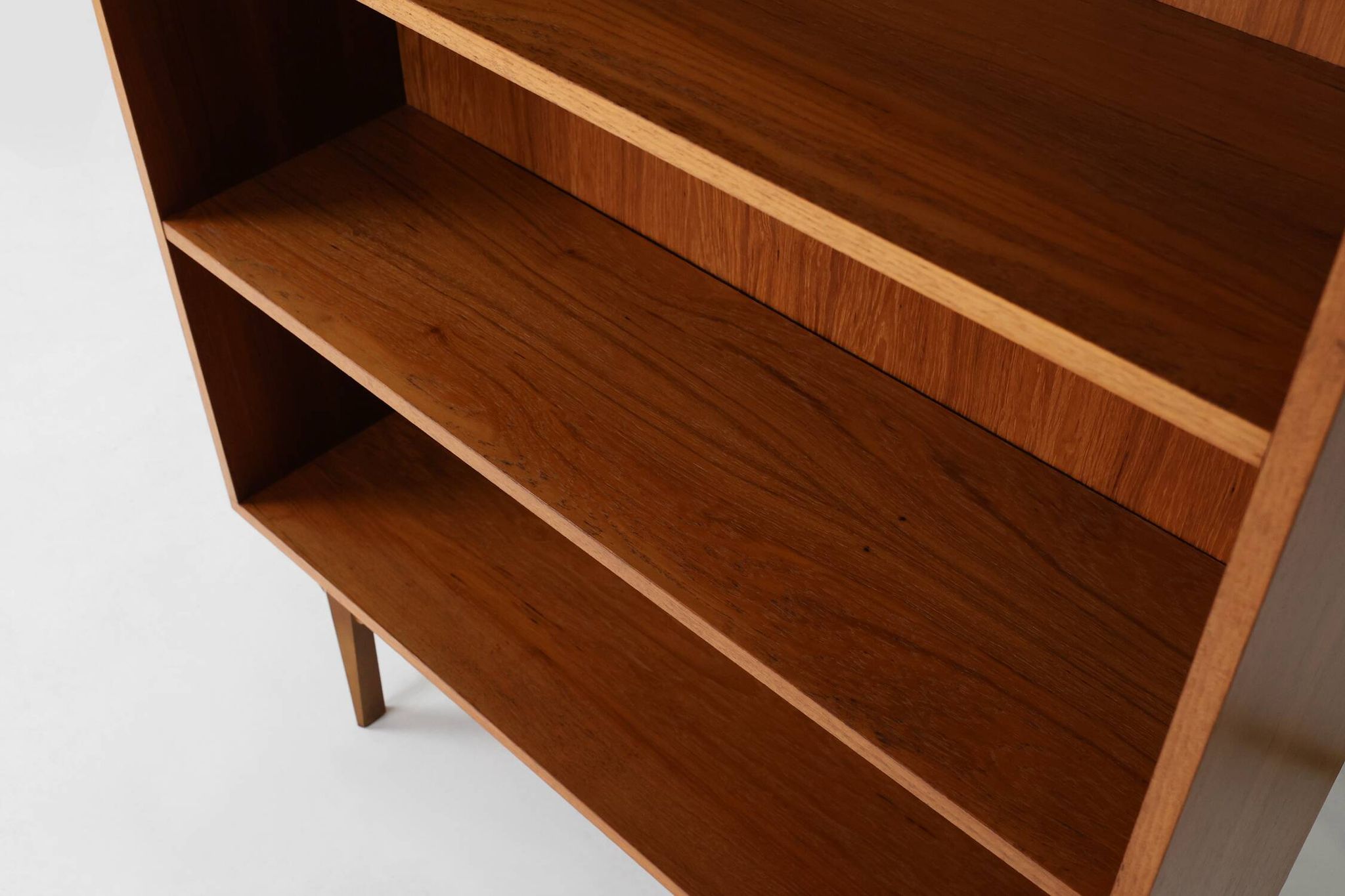 French vintage teak bookcase with 2 shelves from the 1960s