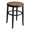 Vintage round curved wooden stool