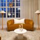Sculptural modern floor lamps in pine, Sweden 1970s.