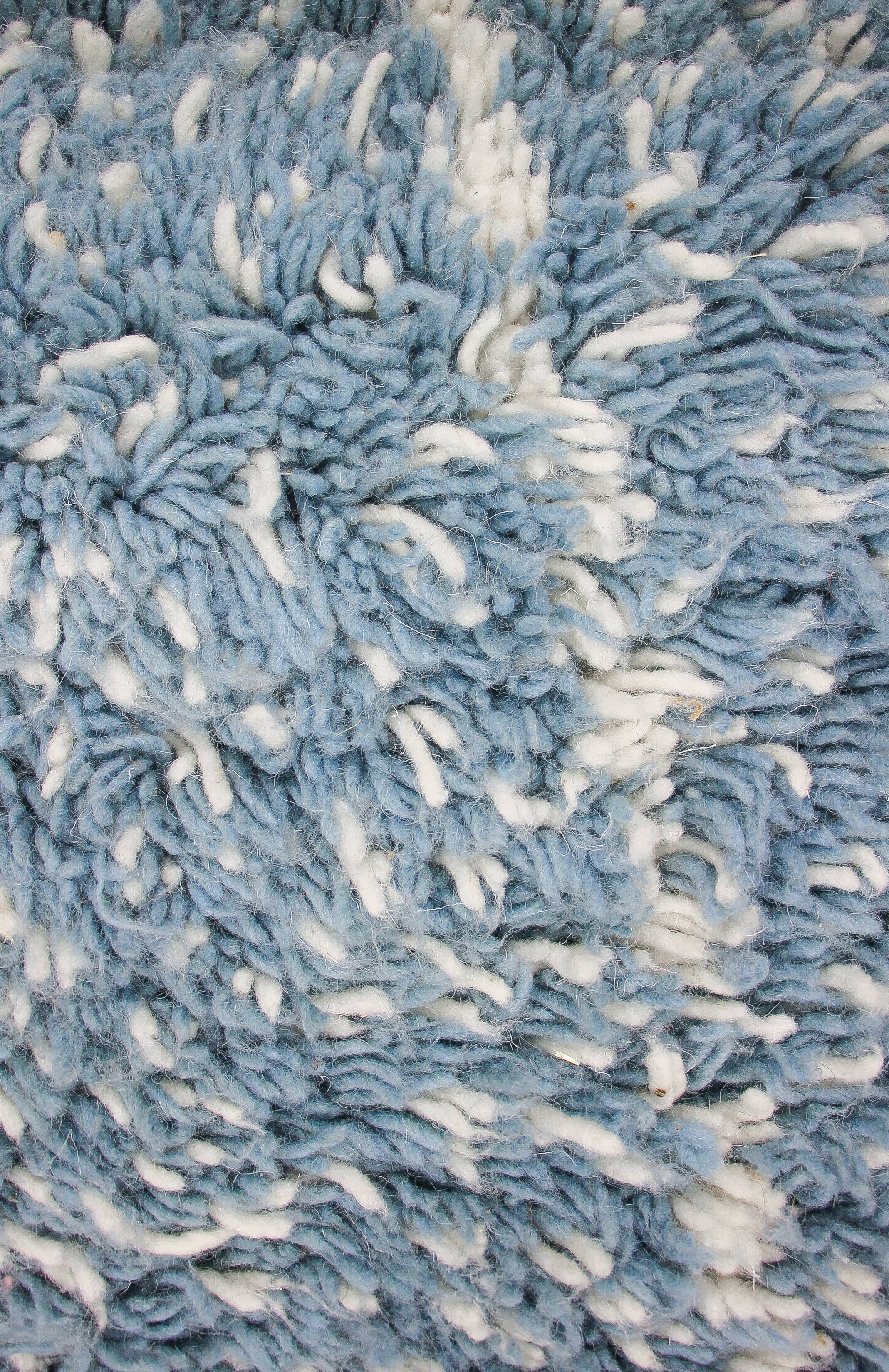 Sky blue beni ouarain carpet 270 x 177