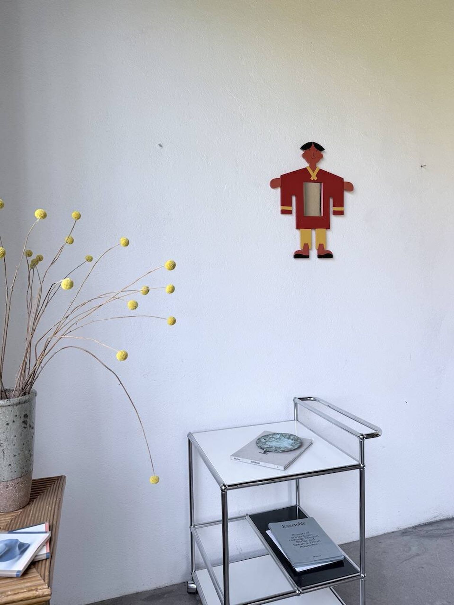 Child's character painted wooden mirror