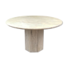 Italian travertine dining table with octagonal base 1970s