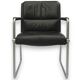 A pair of Bauhaus armchairs, chromed steel tubes, leather, Germany, 1970