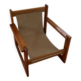 Fauteuil en Pin dans le goût d'Afra et Tobia Scarpa, 1970s