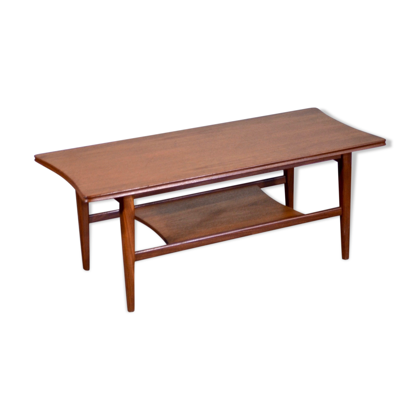 Vintage Midcentury Richard Hornby for Heal's two-tier teak coffee table. Delivery. Modern / Danish style.